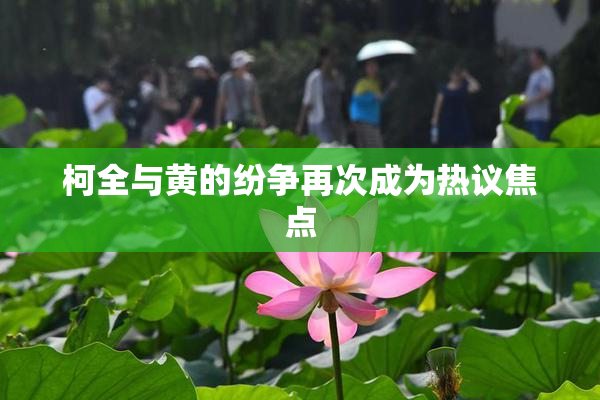 柯全与黄的纷争再次成为热议焦点