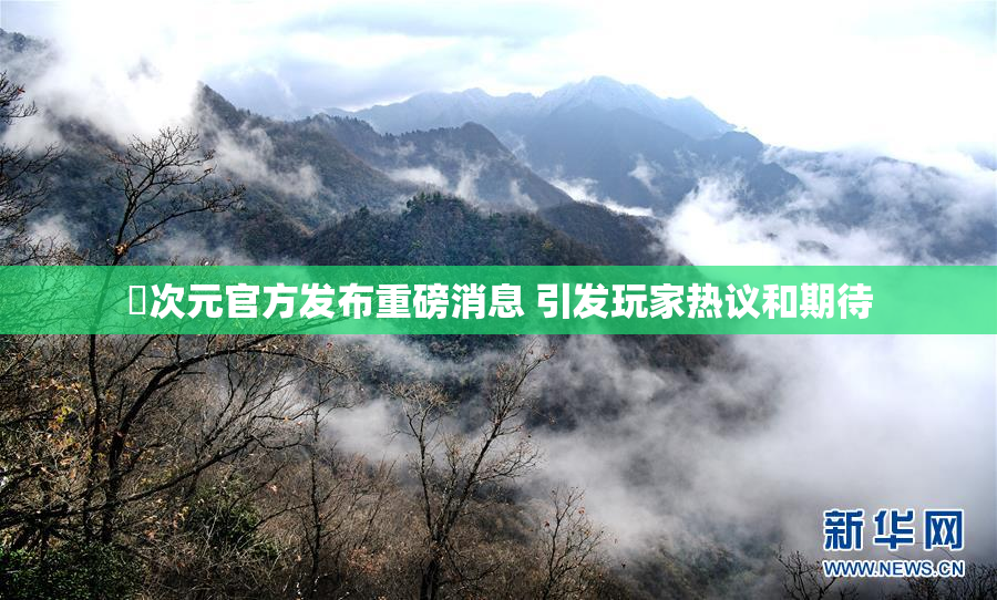 囧次元官方发布重磅消息 引发玩家热议和期待