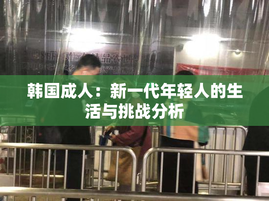 韩国成人：新一代年轻人的生活与挑战分析