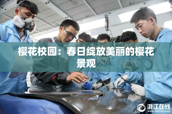 樱花校园：春日绽放美丽的樱花景观