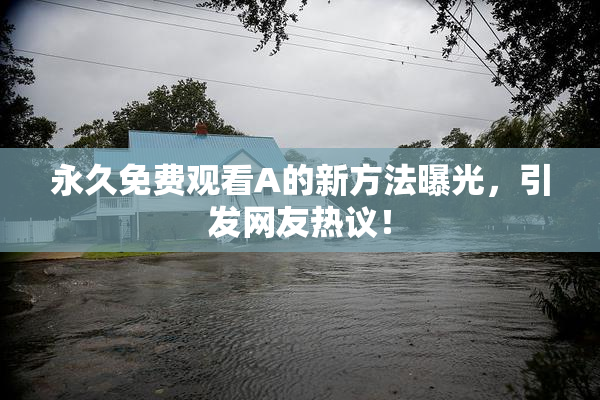 永久免费观看A的新方法曝光，引发网友热议！