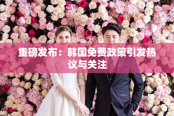 重磅发布：韩国免费政策引发热议与关注