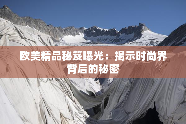 欧美精品秘笈曝光：揭示时尚界背后的秘密