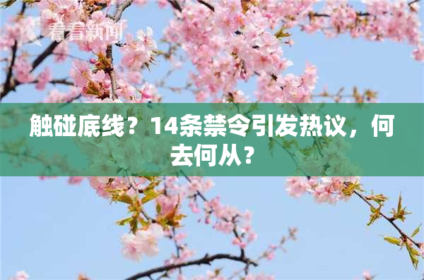 触碰底线？14条禁令引发热议，何去何从？