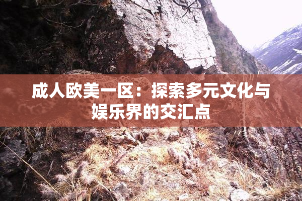 成人欧美一区：探索多元文化与娱乐界的交汇点