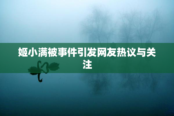 姬小满被事件引发网友热议与关注