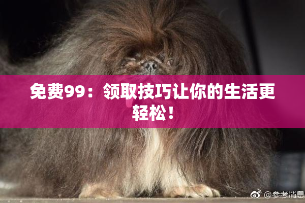 免费99：领取技巧让你的生活更轻松！