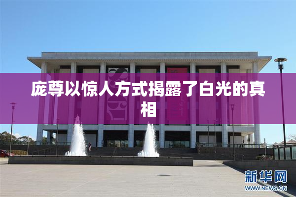庞尊以惊人方式揭露了白光的真相