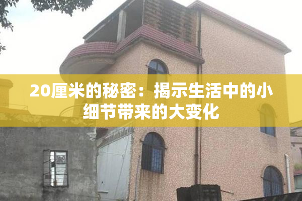 20厘米的秘密：揭示生活中的小细节带来的大变化