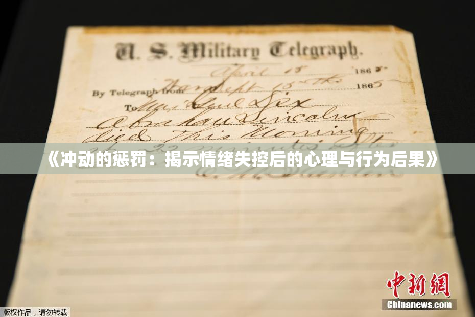 《冲动的惩罚：揭示情绪失控后的心理与行为后果》