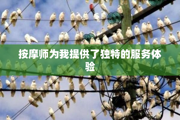 按摩师为我提供了独特的服务体验