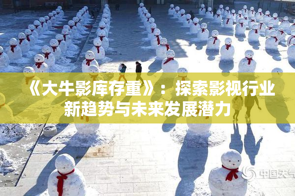 《大牛影库存重》：探索影视行业新趋势与未来发展潜力