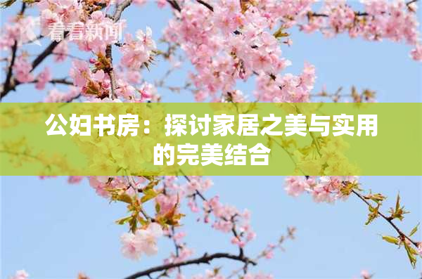 公妇书房：探讨家居之美与实用的完美结合
