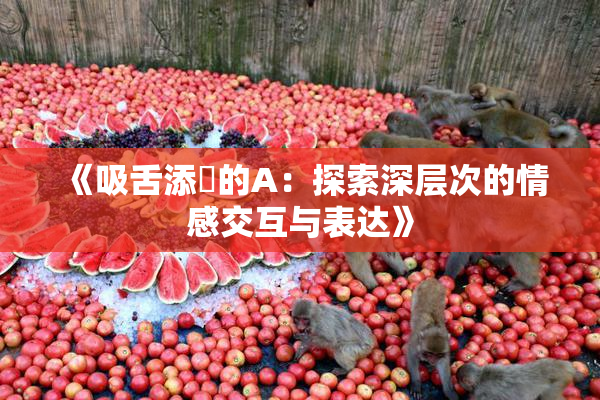 《吸舌添泬的A：探索深层次的情感交互与表达》