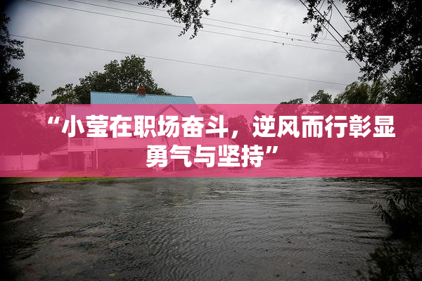 “小莹在职场奋斗，逆风而行彰显勇气与坚持”