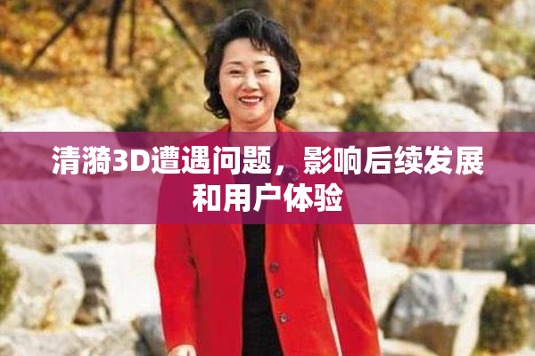 清漪3D遭遇问题，影响后续发展和用户体验