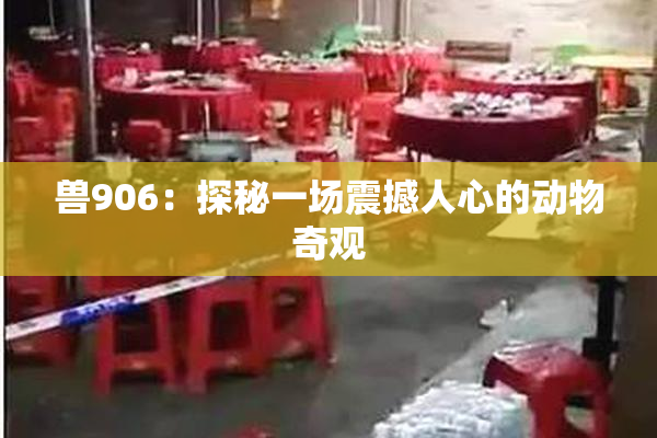 兽906：探秘一场震撼人心的动物奇观