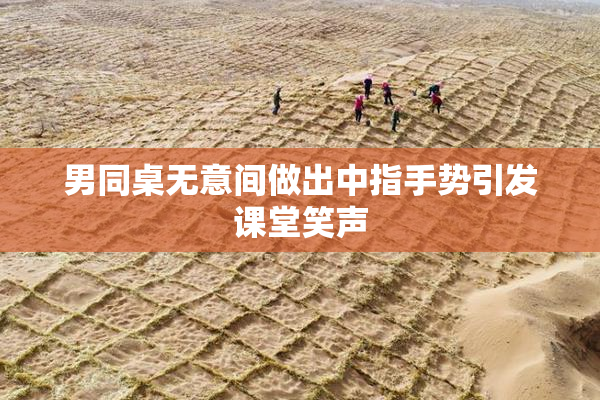 男同桌无意间做出中指手势引发课堂笑声