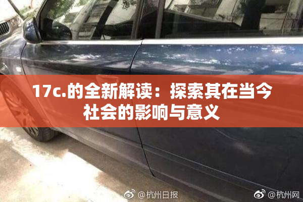 17c.的全新解读：探索其在当今社会的影响与意义