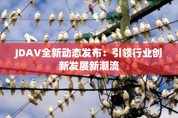 JDAV全新动态发布：引领行业创新发展新潮流
