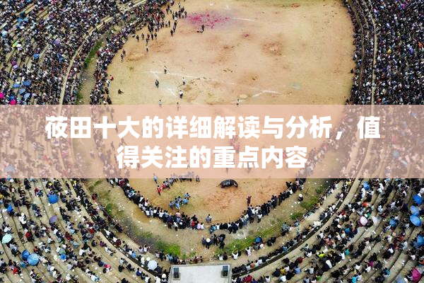 莜田十大的详细解读与分析，值得关注的重点内容