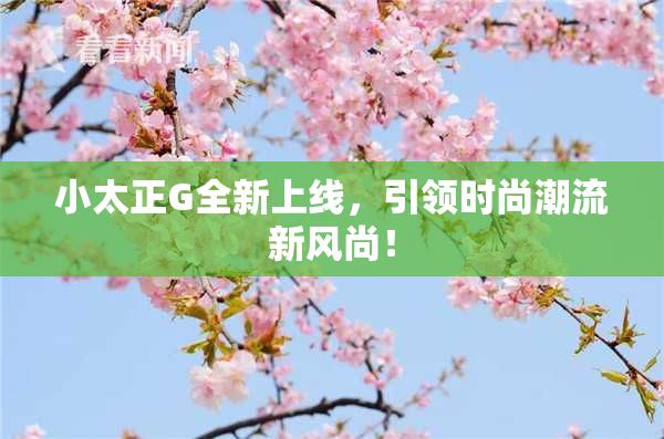 小太正G全新上线，引领时尚潮流新风尚！