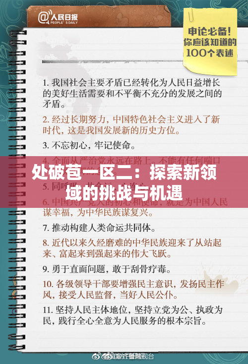 处破苞一区二：探索新领域的挑战与机遇