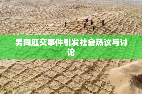 男同肛交事件引发社会热议与讨论
