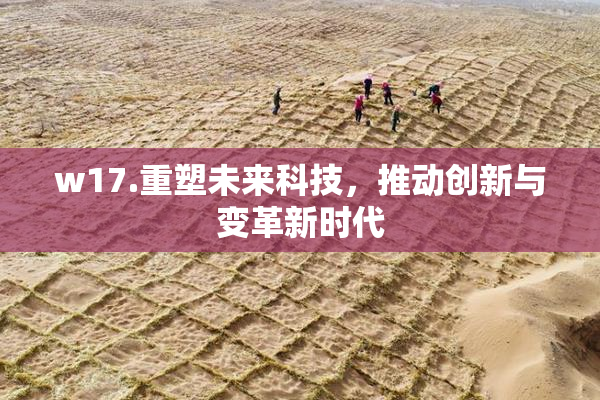 w17.重塑未来科技，推动创新与变革新时代