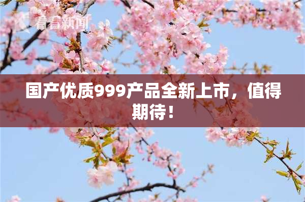 国产优质999产品全新上市，值得期待！