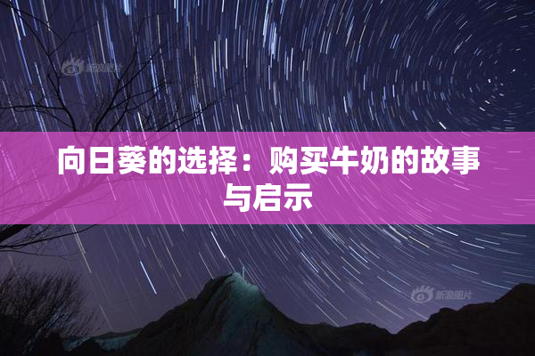 向日葵的选择：购买牛奶的故事与启示