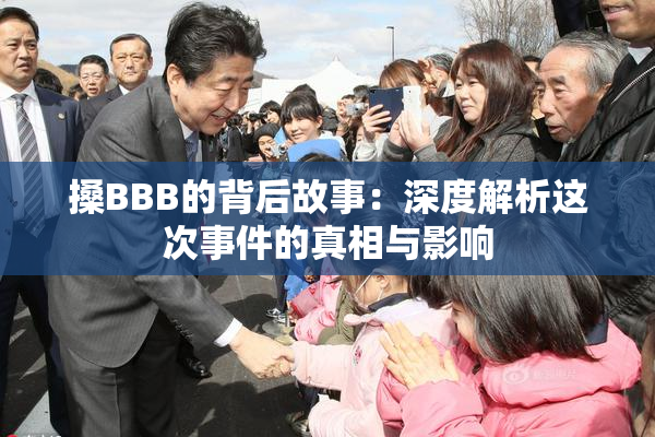搡BBB的背后故事：深度解析这次事件的真相与影响