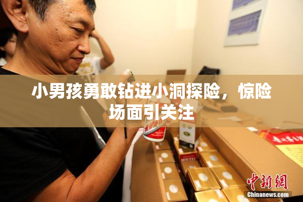 小男孩勇敢钻进小洞探险，惊险场面引关注