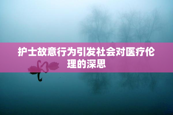 护士故意行为引发社会对医疗伦理的深思