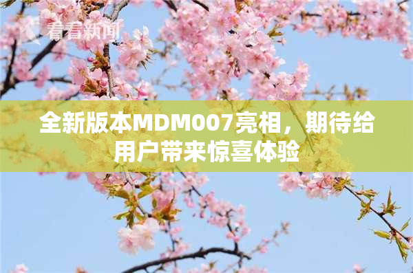 全新版本MDM007亮相，期待给用户带来惊喜体验