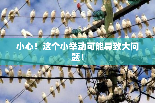小心！这个小举动可能导致大问题！