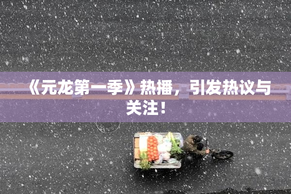 《元龙第一季》热播，引发热议与关注！