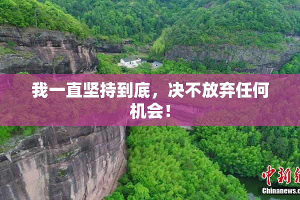 我一直坚持到底，决不放弃任何机会！