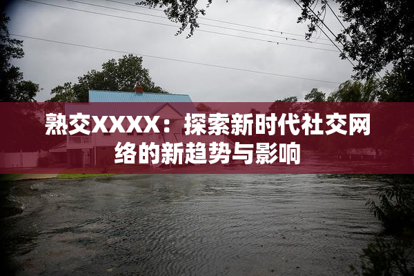 熟交XXXX：探索新时代社交网络的新趋势与影响