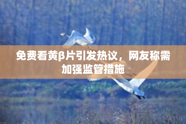 免费看黄β片引发热议，网友称需加强监管措施