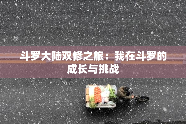 斗罗大陆双修之旅：我在斗罗的成长与挑战