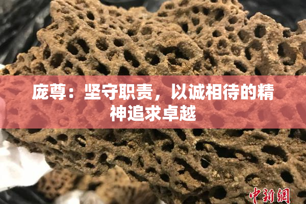 庞尊：坚守职责，以诚相待的精神追求卓越