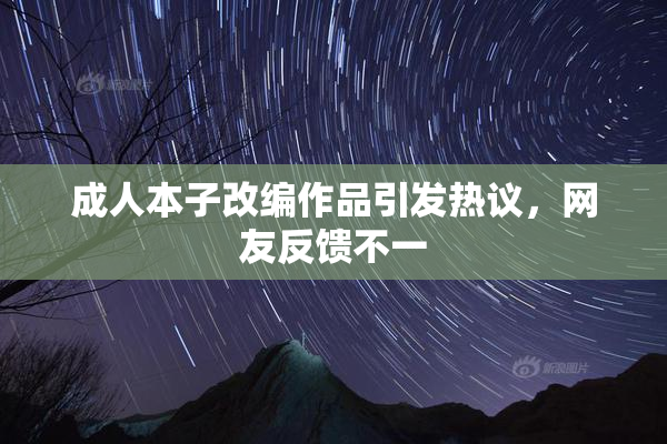 成人本子改编作品引发热议，网友反馈不一