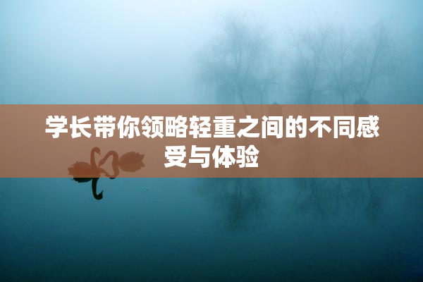 学长带你领略轻重之间的不同感受与体验