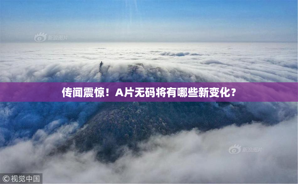 传闻震惊！A片无码将有哪些新变化？