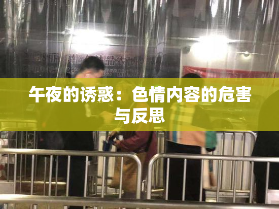 午夜的诱惑：色情内容的危害与反思