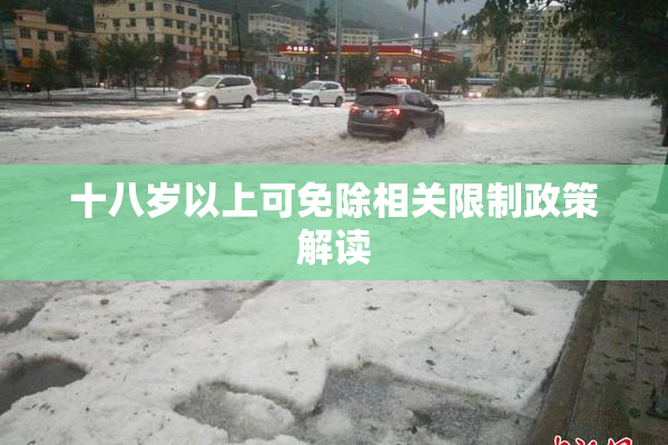 十八岁以上可免除相关限制政策解读