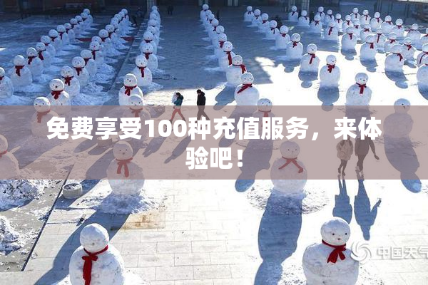 免费享受100种充值服务，来体验吧！