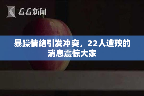 暴躁情绪引发冲突，22人遭殃的消息震惊大家