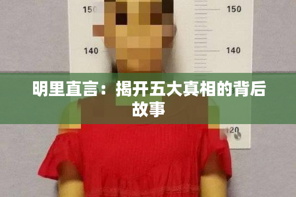 明里直言：揭开五大真相的背后故事